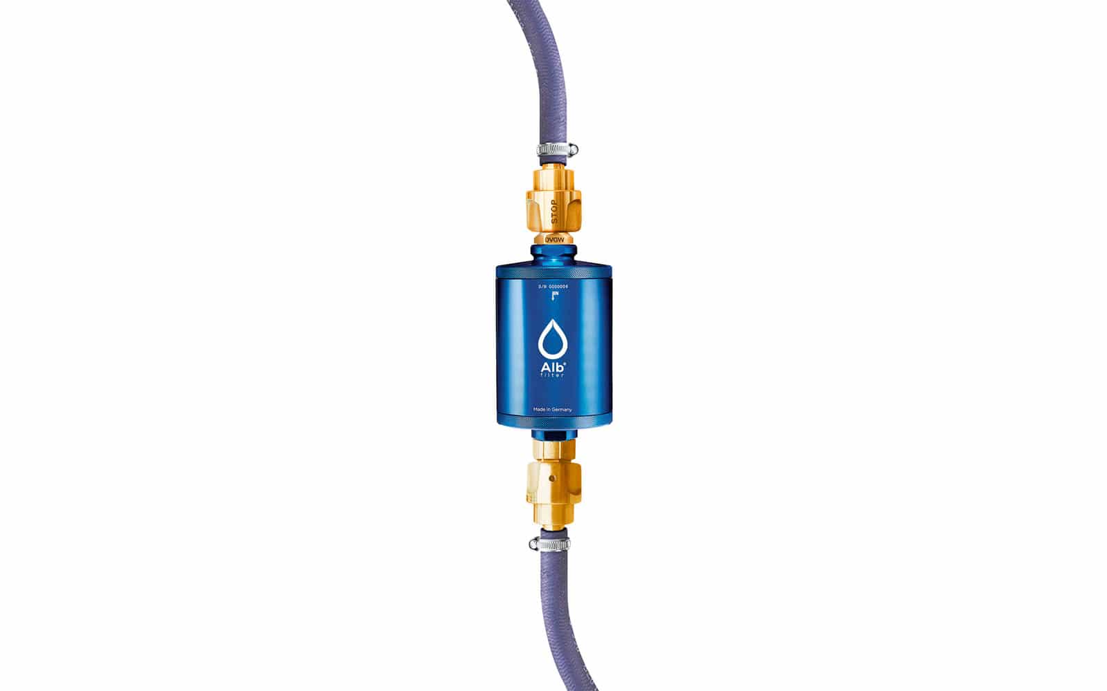 Alb Filter® TRAVEL Nano Trinkwasserfilter - Keimsperre für den Festeinbau -  Mit GEKA Anschluss - Blau - Nugget Store