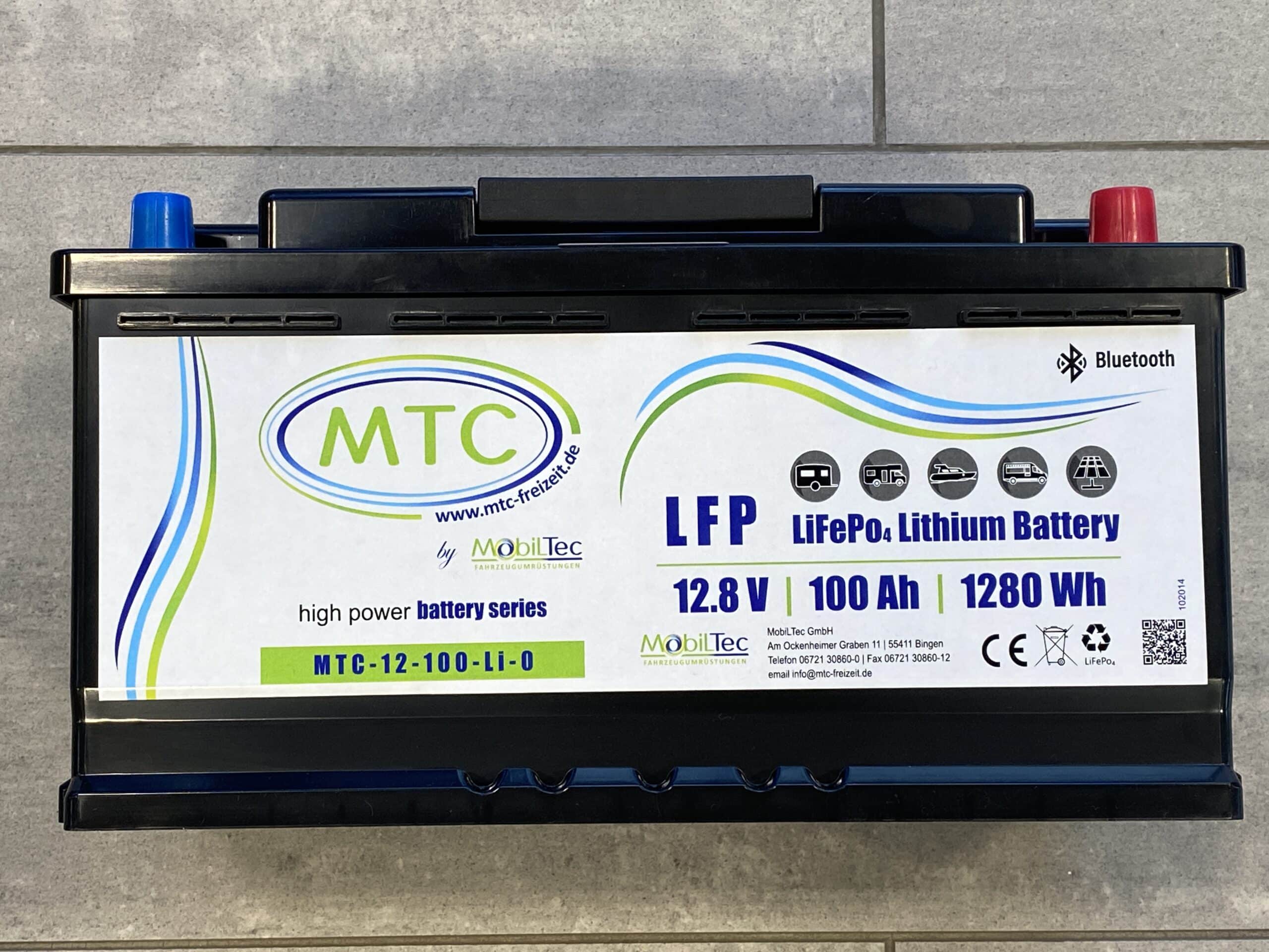 MobiLTec LiFePo4 Lithium Batterie 12,8 V / 100 Ah - Nugget Store